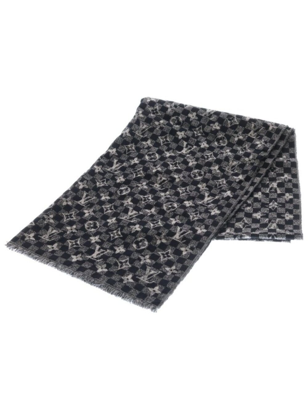 Louis Vuitton Etole Damier Gradient Shawl Wool Silk Scarf